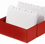 HAN Karteikasten DIN A5, 450 Karteikarten rot