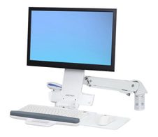 Ergotron StyleView® Steh-Sitz Combo Schwenkarm, weiß