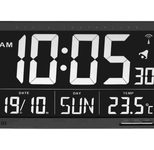 TFA® digitale Funkwanduhr 60.4505 schwarz