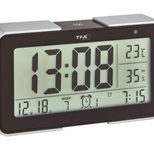 TFA® digitaler Funkwecker 60.2540.01 MELODY schwarz/silber