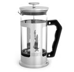 Bialetti Preziosa French-Press - Kaffee- und Teebereiter - silber/schwarz - Edelstahl/Glas - 1l