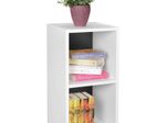 WOHNLING WL5.178 Standregal weiß/schwarz 30 cm x 30 cm x 60 cm