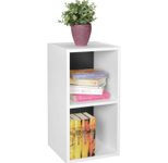 WOHNLING WL5.178 Standregal weiß/schwarz 30 cm x 30 cm x 60 cm