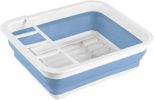 WENKO Geschirrabtropfständer weiß, blau