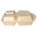 PAPSTAR Einweg-Menüschalen beige