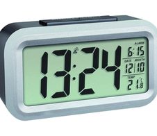 TFA® digitaler Funkwecker LUMIO PLUS schwarz/silber