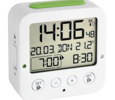 TFA® digitaler Funkwecker BINGO weiß