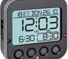 TFA® digitaler Funkwecker BINGO 2.0 schwarz