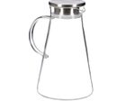 Relaxdays Glaskaraffe mit Deckel 1,8 l