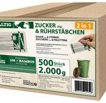 HELLMA Zuckersticks mit Rührstäbchen 500 St.