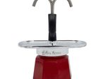 Bialetti Mini Express - Espressokocher-Set - rot + 2 Becher in René Margritte-Design