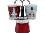 Bialetti Mini Express Espressokocher-Set rot
