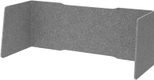 HAMMERBACHER Akustik-Tischtrennwand, grau 174 x 60,5 cm