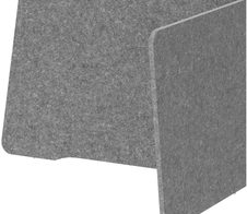 HAMMERBACHER Akustik-Tischtrennwand, grau 95,8/88 x 60,5 cm