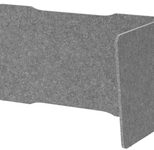 HAMMERBACHER Akustik-Tischtrennwand, grau 127,5/120 x 60,5 cm