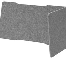 HAMMERBACHER Akustik-Tischtrennwand, grau 127,5/120 x 60,5 cm