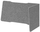 HAMMERBACHER Akustik-Tischtrennwand, grau 127,5/120 x 60,5 cm