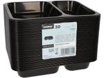 STARPAK Einweg-Menüschalen 0,866 l schwarz