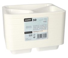 STARPAK Einweg-Menüschalen 0,765 l weiß