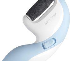 medisana CR 870 Elektrischer Hornhautentferner 3 Aufsätze (extra grob, grob, fein), Reinigungspinsel und 3x Micro AAA Batterien