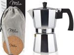 Milu 2 Tassen Espressokocher silber/schwarz