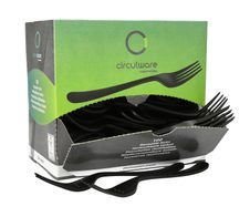 PAPSTAR Mehrweg-Gabeln schwarz Polypropylen (PP)