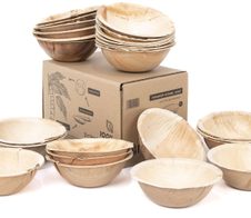 natuuro® Palmblatt-Schalen 15 cm braun