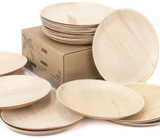 natuuro® Palmblatt-Teller 25 cm braun