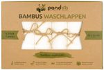 pandoo Bambus Waschlappen 25 cm x 25 cm weiß