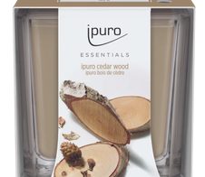 ipuro Cedar Wood Duftkerze 6.5 cm beige
