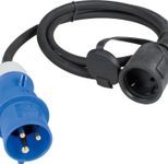 as-Schwabe Adapterleitung Camping Französischer Standard, 1,50 m, schwarz