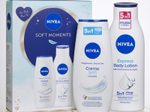 NIVEA SOFT MOMENTS Geschenkset 1 Bodylotion (400ml), 1 Pflegedusche (250ml)