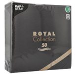 PAPSTAR Servietten 40,0 x 40,0 cm 3-lagig schwarz