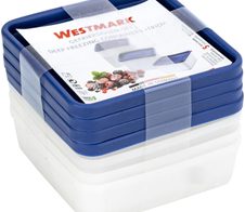 WESTMARK Frischhaltedosen-Set Trio 3.6 cm hoch 0,25 l weiß, blau
