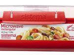 sistema® Mikrowellendose 7.8 cm hoch rot, transparent