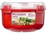 sistema® Mikrowellentopf 9.3 cm hoch rot, transparent