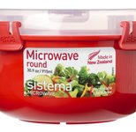 sistema® Mikrowellentopf 9.3 cm hoch rot, transparent