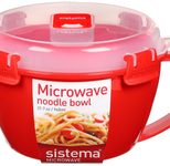 sistema® Mikrowellentopf 9.7 cm hoch rot, transparent