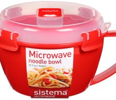 sistema® Mikrowellentopf 9.7 cm hoch rot, transparent