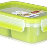 emsa Lunchbox CLIP & GO 7 cm hoch 1,0 l transparent/grün
