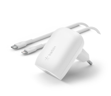 Belkin BoostCharge USB-C PD3.0 PPS- Ladegerät mit USB-C Kabel mit Lightning Connector