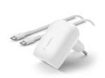 Belkin USB-C PD 3.0 PPS Ladegerät mit USB-C auf USB-C Kabel 30 W, weiß