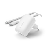Belkin USB-C PD 3.0 PPS Ladegerät mit USB-C auf USB-C Kabel 30 W, weiß