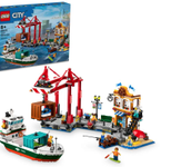 LEGO® City 60422 Hafen mit Frachtschiff