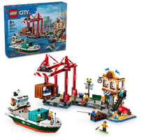 LEGO® City 60422 Hafen mit Frachtschiff