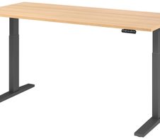 HAMMERBACHER elektrisch höhenverstellbarer Schreibtisch VXMKA19/E/G eiche
