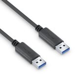 PureLink USB-A auf USB-A Kabel - 3.1 Gen 1, 3A/5V/15W, 5G - iSerie - schwarz - 1,50m