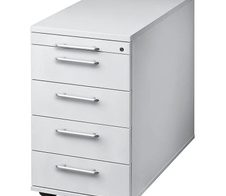 HAMMERBACHER Gradeo Standcontainer lichtgrau 5 Auszüge