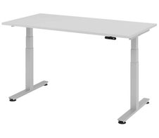 HAMMERBACHER elektrisch höhenverstellbarer Schreibtisch VXDSM16/5/S lichtgrau
