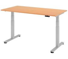 HAMMERBACHER elektrisch höhenverstellbarer Schreibtisch VXDSM16/6/S buche